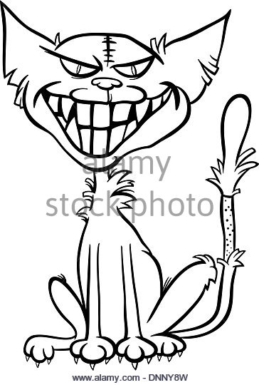 364x540 Zombie Cat Cartoon Coloring Book Stock Photos Amp Zombie Cat Cartoon
