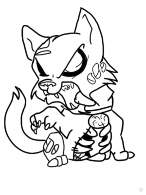 300x400 Zombie Cat Coloring Pages Zombie Hello Kitty Coloring Pages