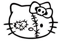 200x141 Zombie Cat Cute Zombie Kitty Car Bumper Sticker Decal 5 X 4 Ebay