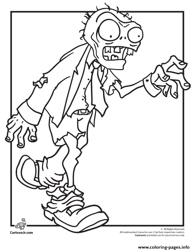 680x880 Print Zombie Crazy Plants Vs Zombies Coloring Pages Baby Harv