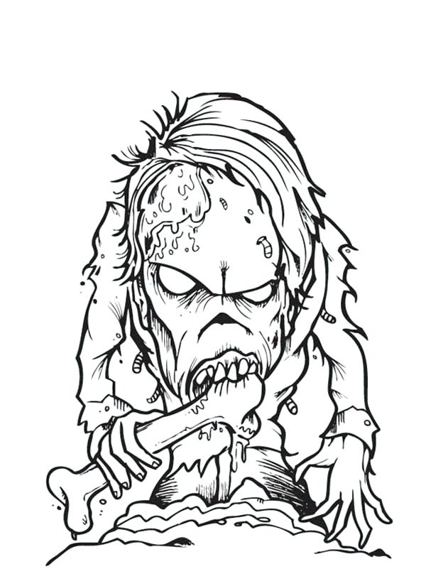 600x801 Beautiful Free Printable Zombie Coloring Pages Online Zombies