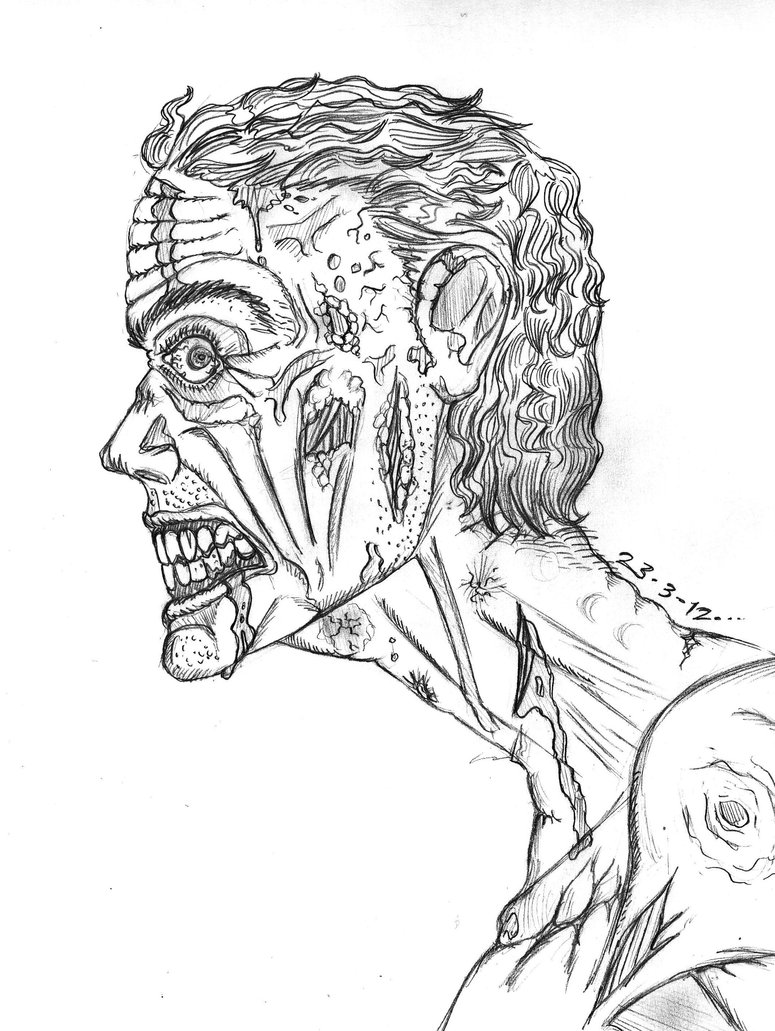 775x1031 Zombie Sketch By Thewallproducciones