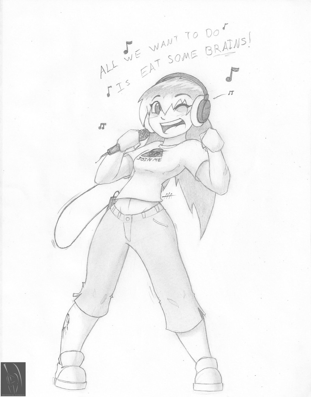 1024x1307 Monster Girl Art Challenge Day 12 Zombie Girl By Mythicalcomics