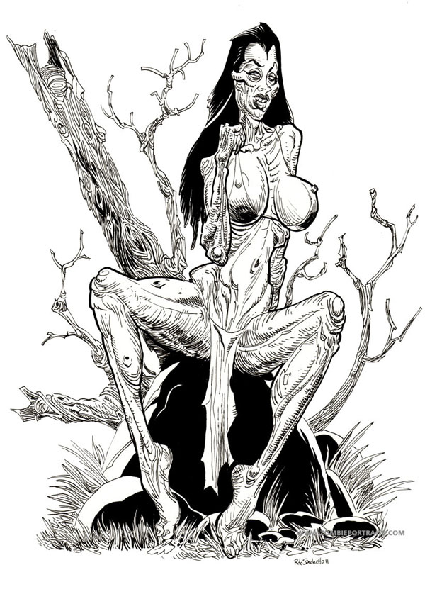 600x845 Pin Up Zombie Girls Waiting For A Kiss