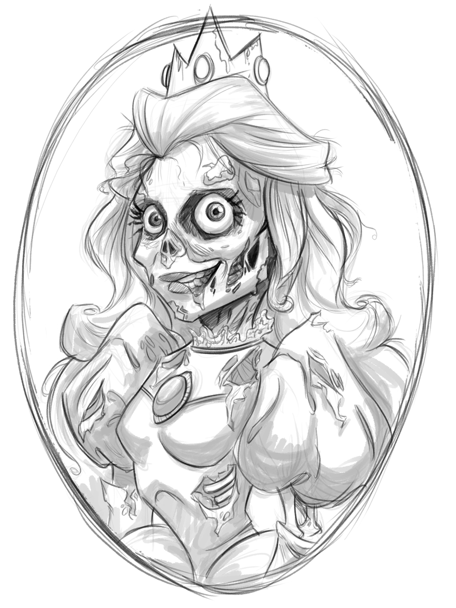 900x1200 All Zombie Disney Princess Coloring Pages