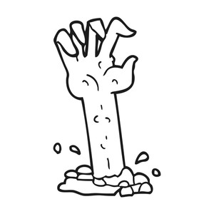 300x300 Zombie Hand Coming Out Of Ground Drawing 41391 Baidata