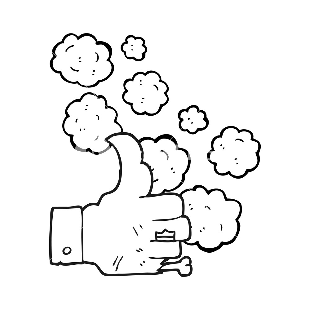 1000x1000 Freehand Drawn Black And White Cartoon Zombie Hand Royalty Free