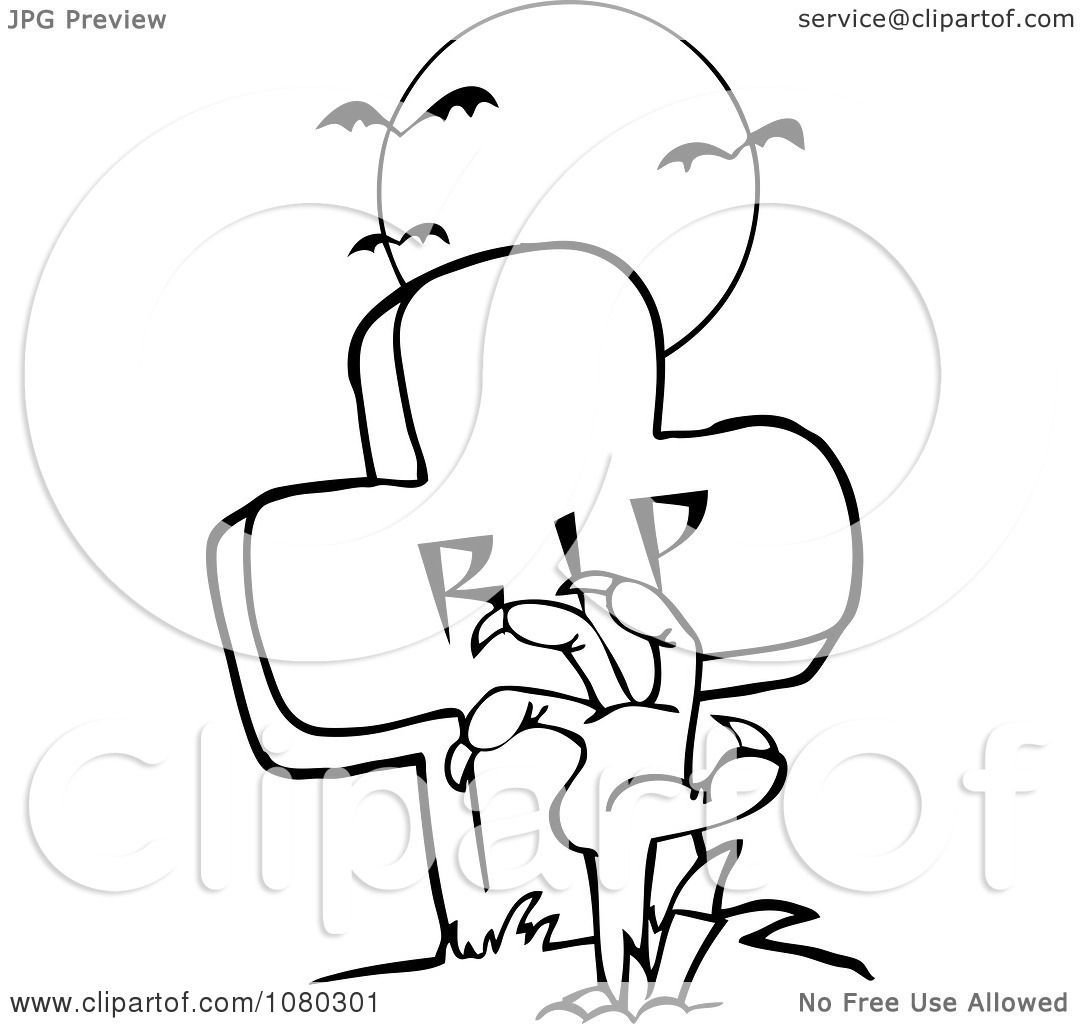 1080x1024 Clipart Outlined Zombie Hand Reaching Up From The Earth In Front