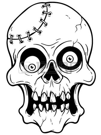 Zombie Head Drawing