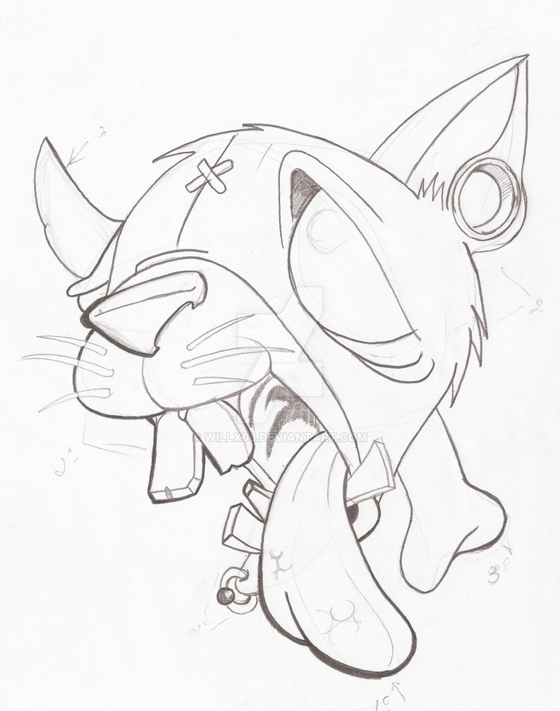 794x1007 Squirrel Zombie Head By Willx03