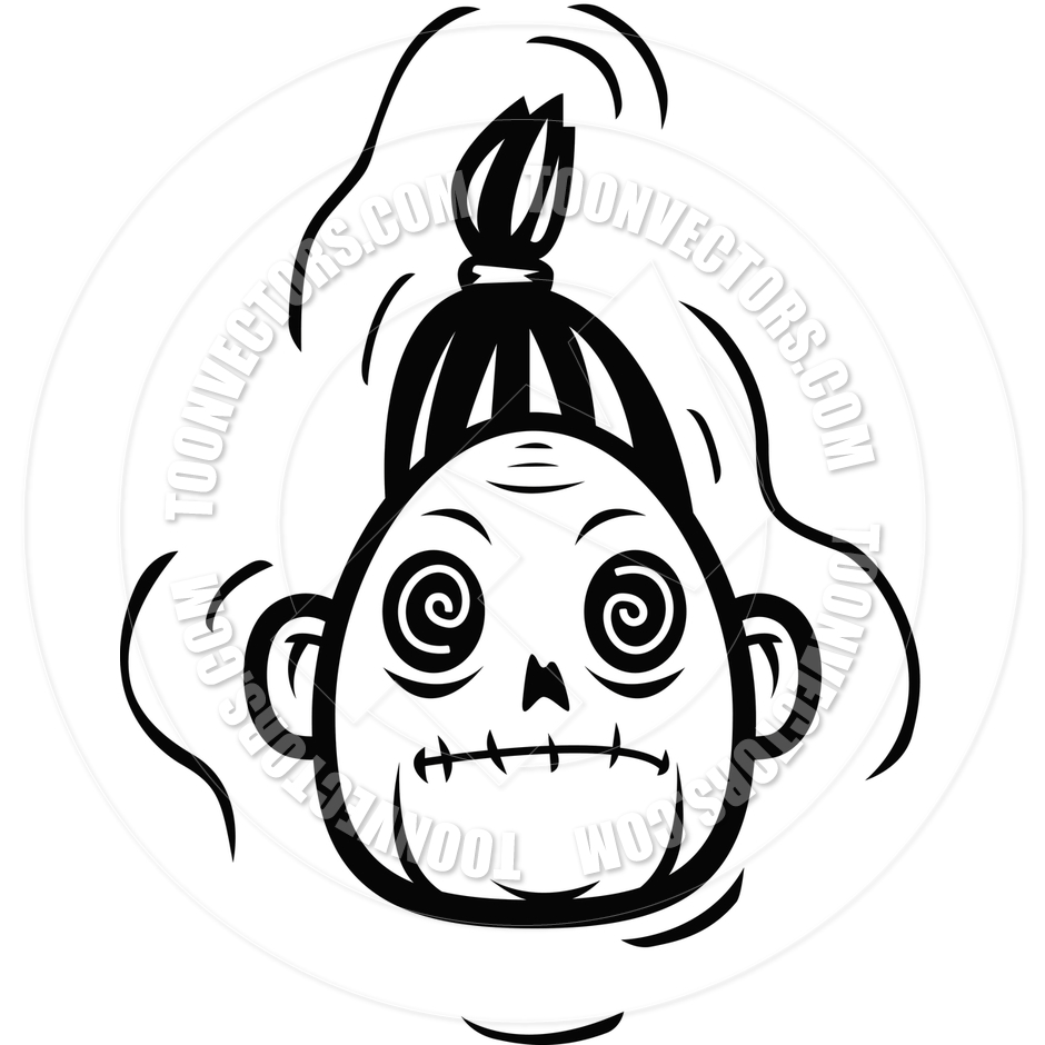 940x940 Zombie Head (Black And White Line Art) By Cory Thoman Toon