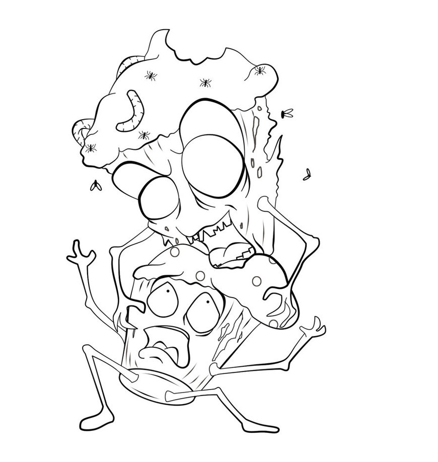 870x918 New School Zombie Tattoo Designs Drawings Sketch Coloring Page