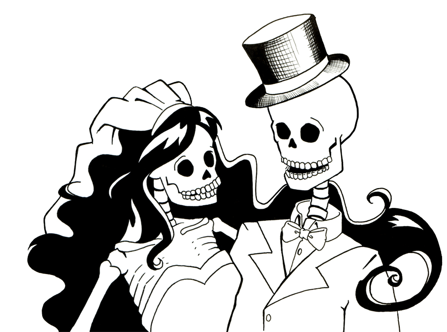 900x669 Zombie Clipart Bride And Groom