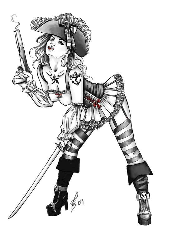 600x750 Pin Up Pirate By Socialdbum
