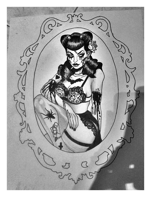 600x782 Zombie Pin Up On Behance