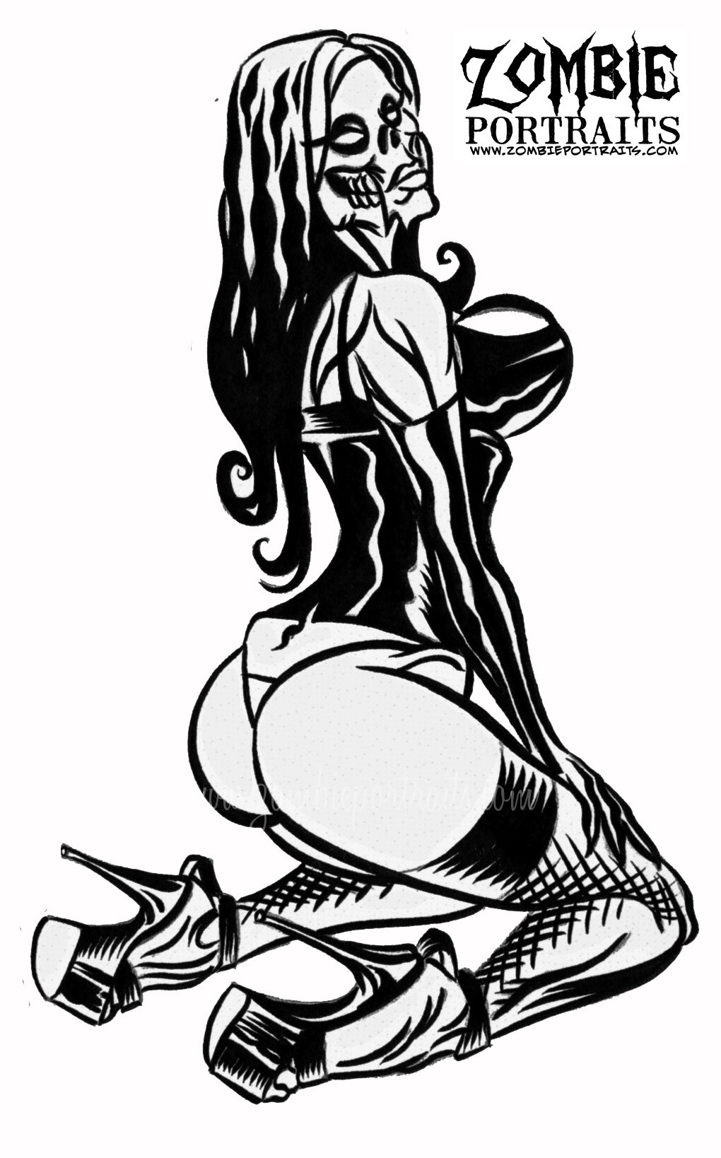 1020x1638 Zombie Pinup Tattoo