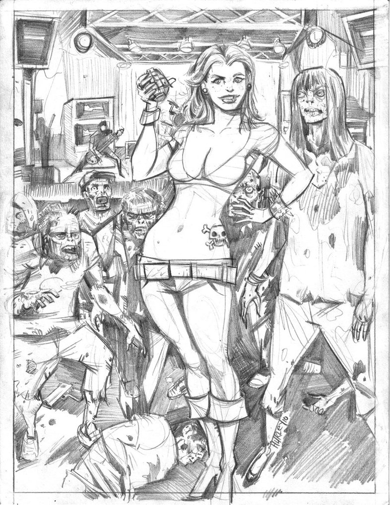 786x1016 Zombie Pinup By Ehurley