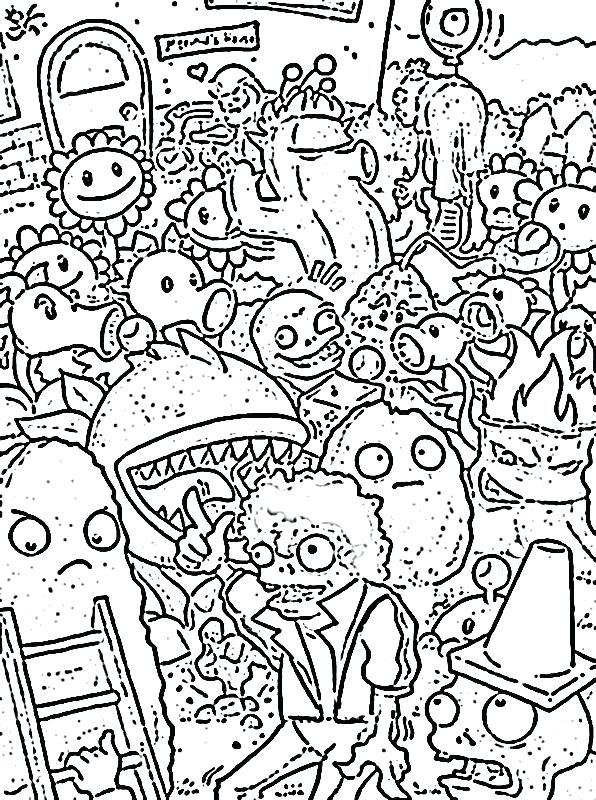596x800 Plants Vs Zombies Coloring Book As Well As Plants Vs Zombies