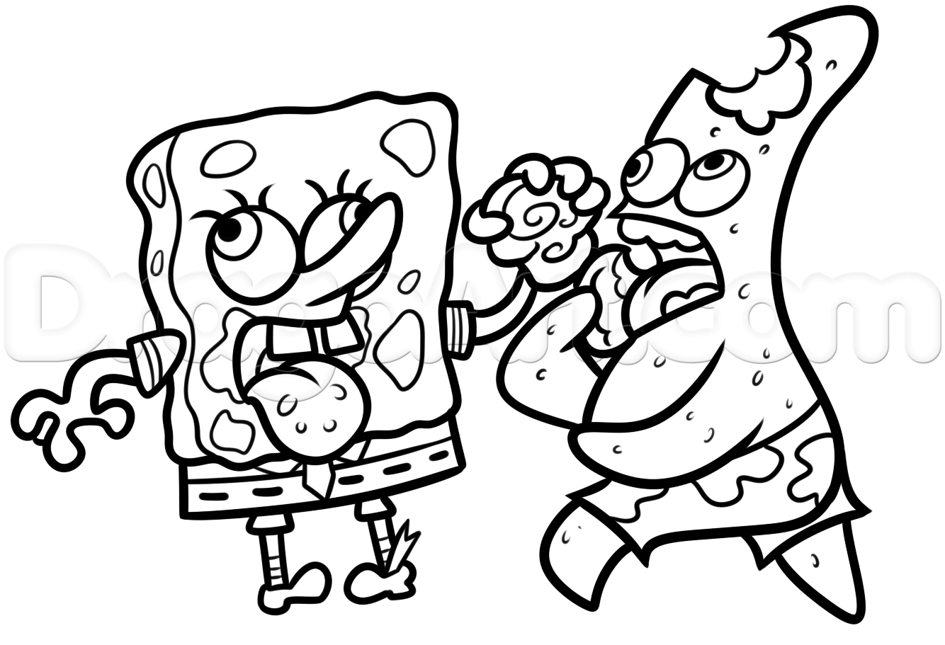 1334x911 Spongebob Patrick Drawing How To Draw Zombie Spongebob