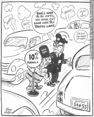 311x385 M965.199.7923 Safety Zone. Drawing, Cartoon John Collins