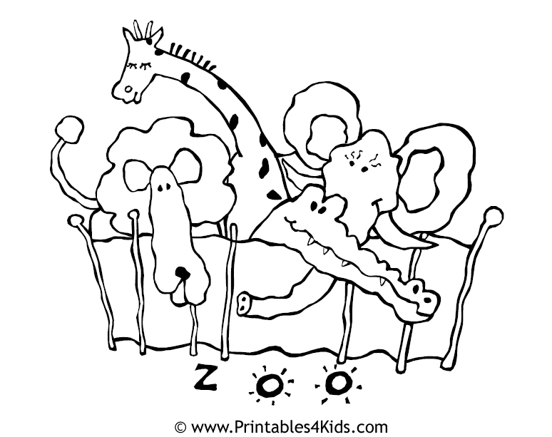 774x613 Happy Zoo Animals Coloring Pages Best And Awes