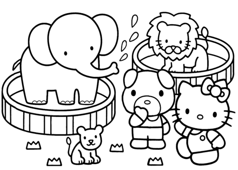 480x343 Hello Kitty Zoo Coloring Page Free Printable Coloring Pages