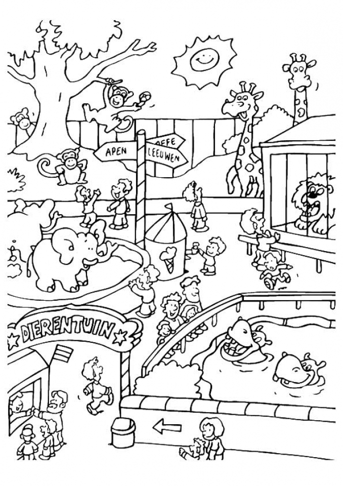 678x960 Get This Easy Preschool Printable Of Zoo Coloring Pages 13948 !