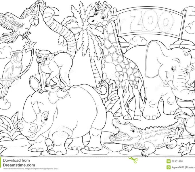 678x600 Top 68 Zoo Coloring Pages