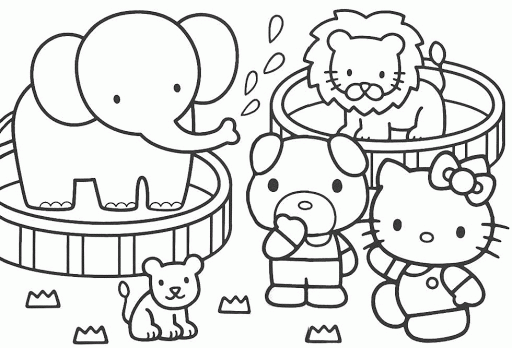 512x348 Zoo To Color Zoo Drawing