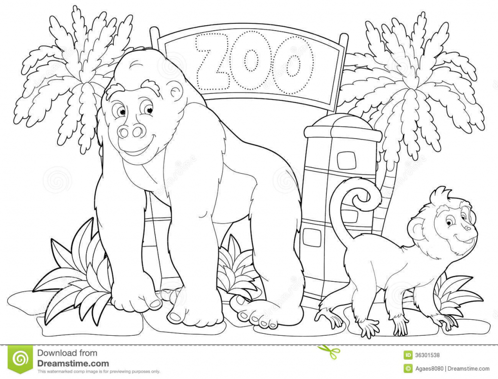 1024x780 Zoo Drawing For Children