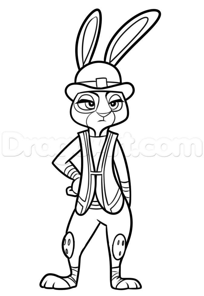 674x976 How To Draw Judy Hopps From Zootopia Step 10 Things To Draw