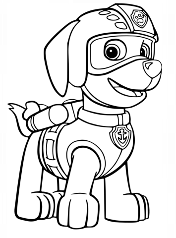 355x480 Zuma's Air Rescue Uniform Coloring Page Free Printable Coloring