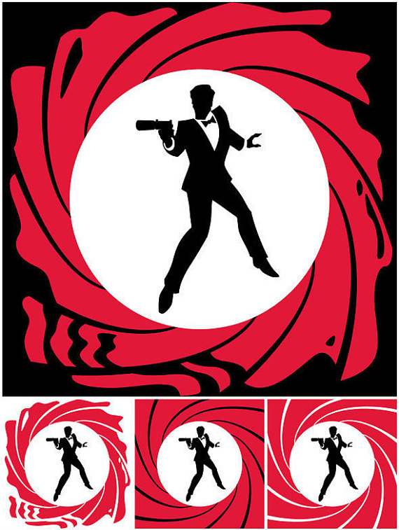 570x757 Spy Vector Cartoon Illustration. Secret Agent 007 Man