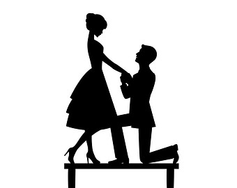 340x270 Wedding Silhouette Clip Art