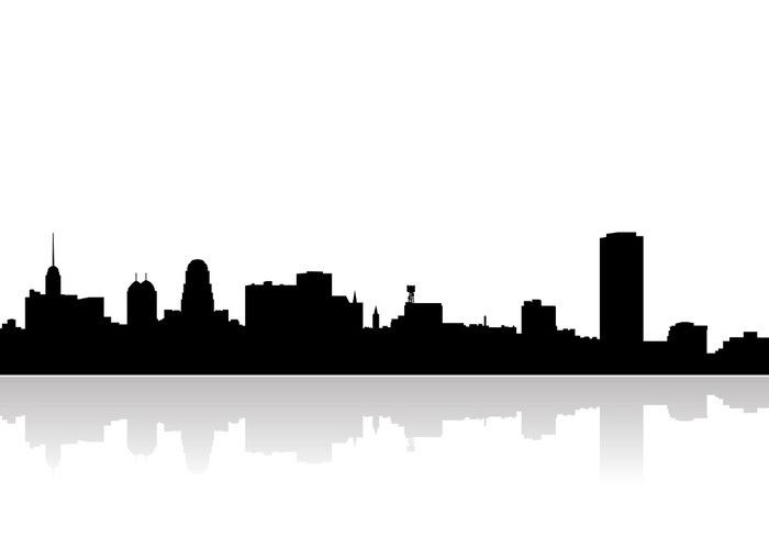 700x500 Buffalo City Skyline Vector Wall Mural We Live To Change