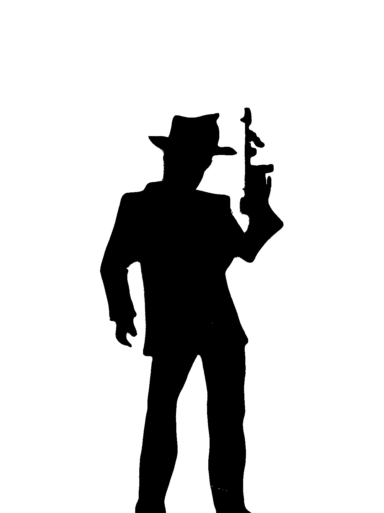 1920 Gangster Silhouette at GetDrawings | Free download