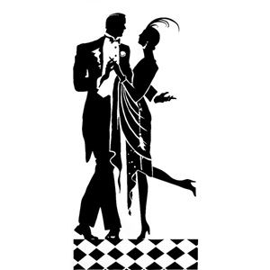 300x300 Chic Silhouettes Ii Mural 1920s Prom Theme Backdrops