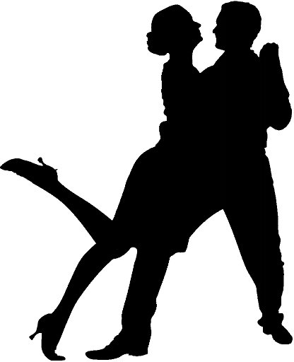 416x512 Dancing Silhouette Group