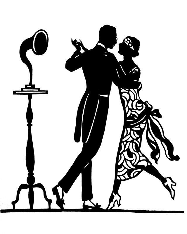 640x800 Handmade Papercut Silhouette Dancing Couple M169 Dorian