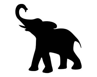 340x270 Pretentious Design Elephant Silhouette Coloring Pages For Adults
