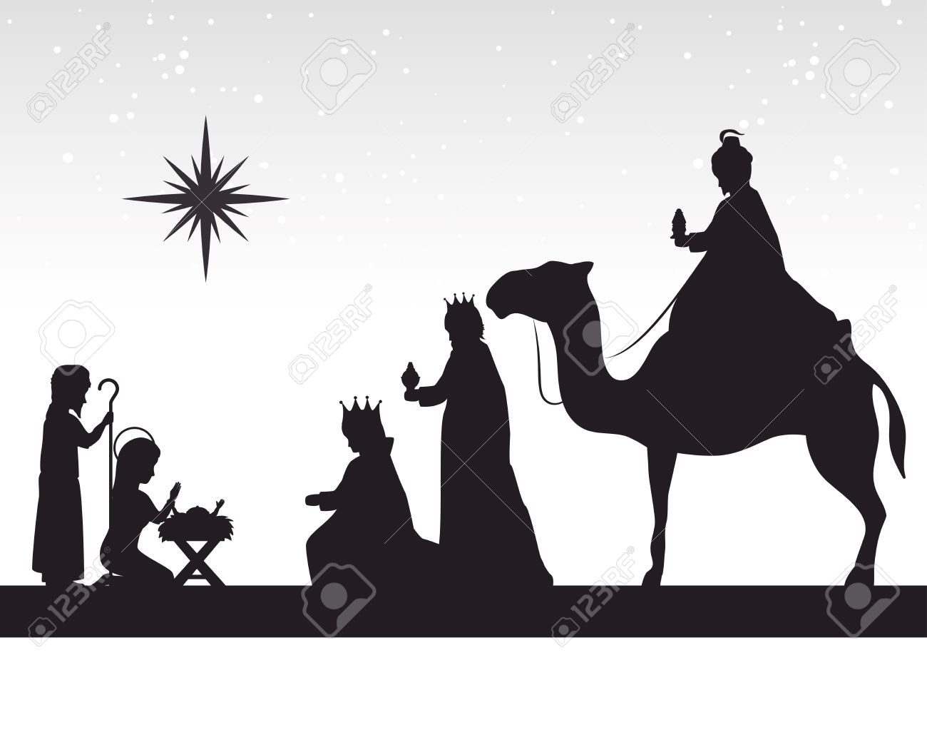 1300x1051 Three Wise Men Silhouettes Robertjhastings Net Prepossessing