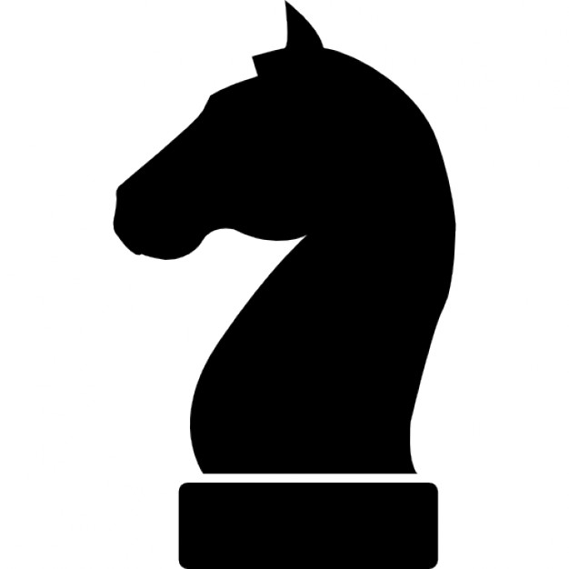 626x626 Horse Black Head Silhouette Of A Chess Piece Icons Free Download