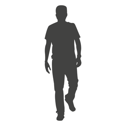 512x512 Man Walking Front Silhouette 3