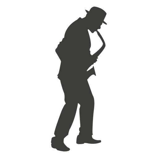 512x512 Saxophone Musician Silhouette 3