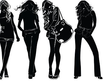 340x270 Women Silhouette Clipart Part 3 Black Clip By Creativegraphics7