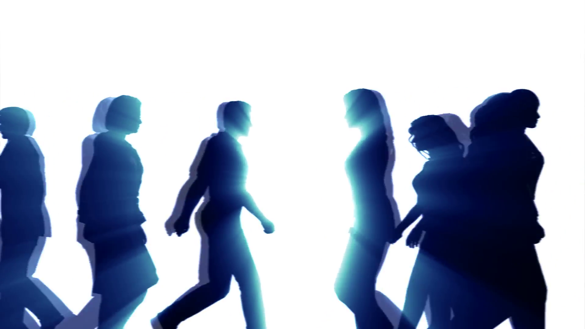1920x1080 People Walking By (3d Vector Silhouette Animation) Motion