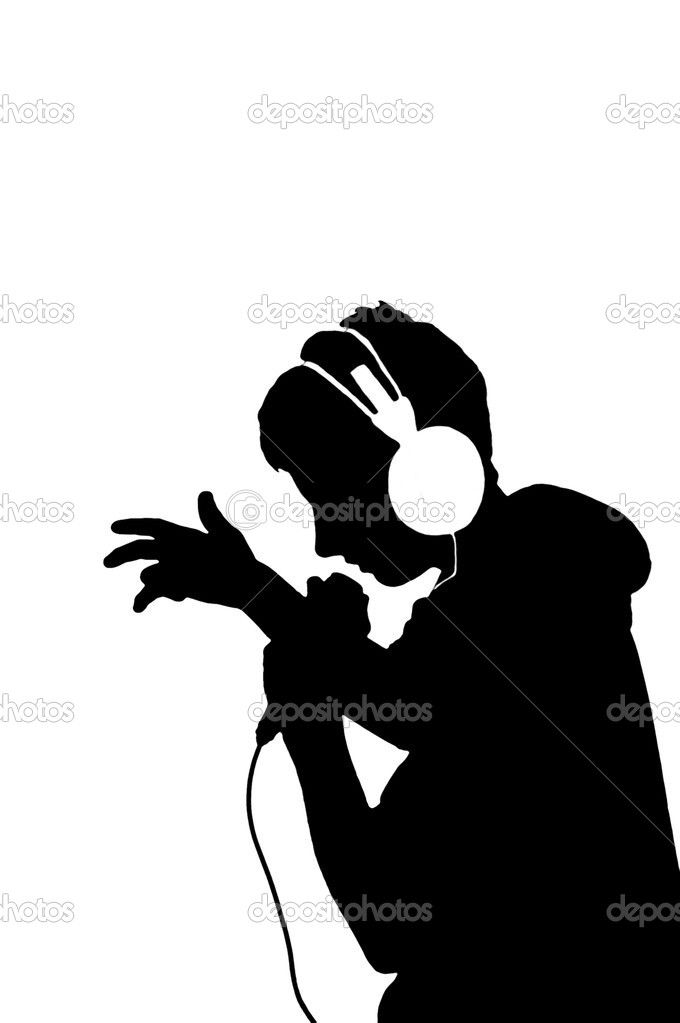 680x1023 Depositphotos 4343212 Silhouette Of A Boy With Mic And Headphones