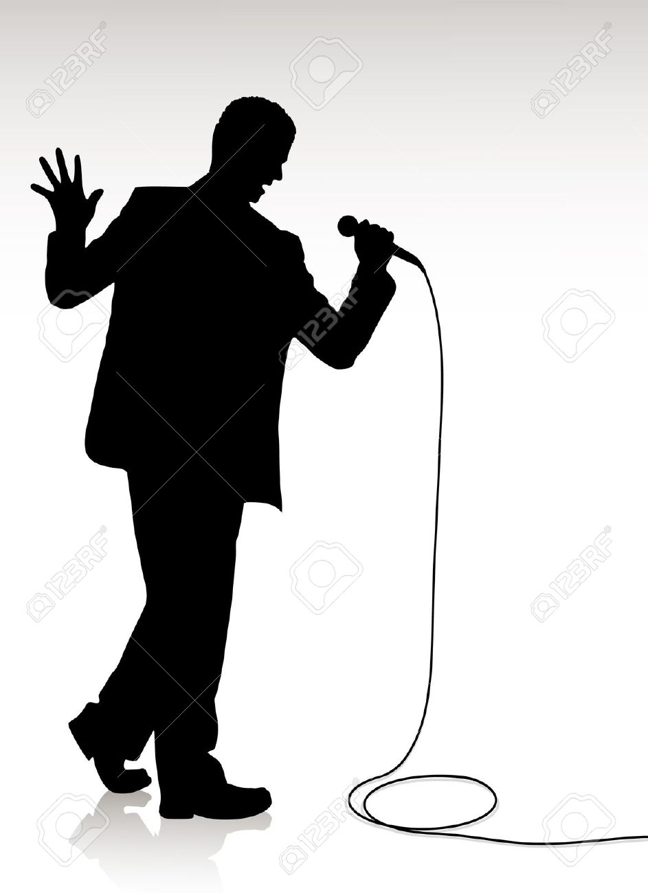 943x1300 Clipart Of A Silhouette Of An African American Male Singing Collection