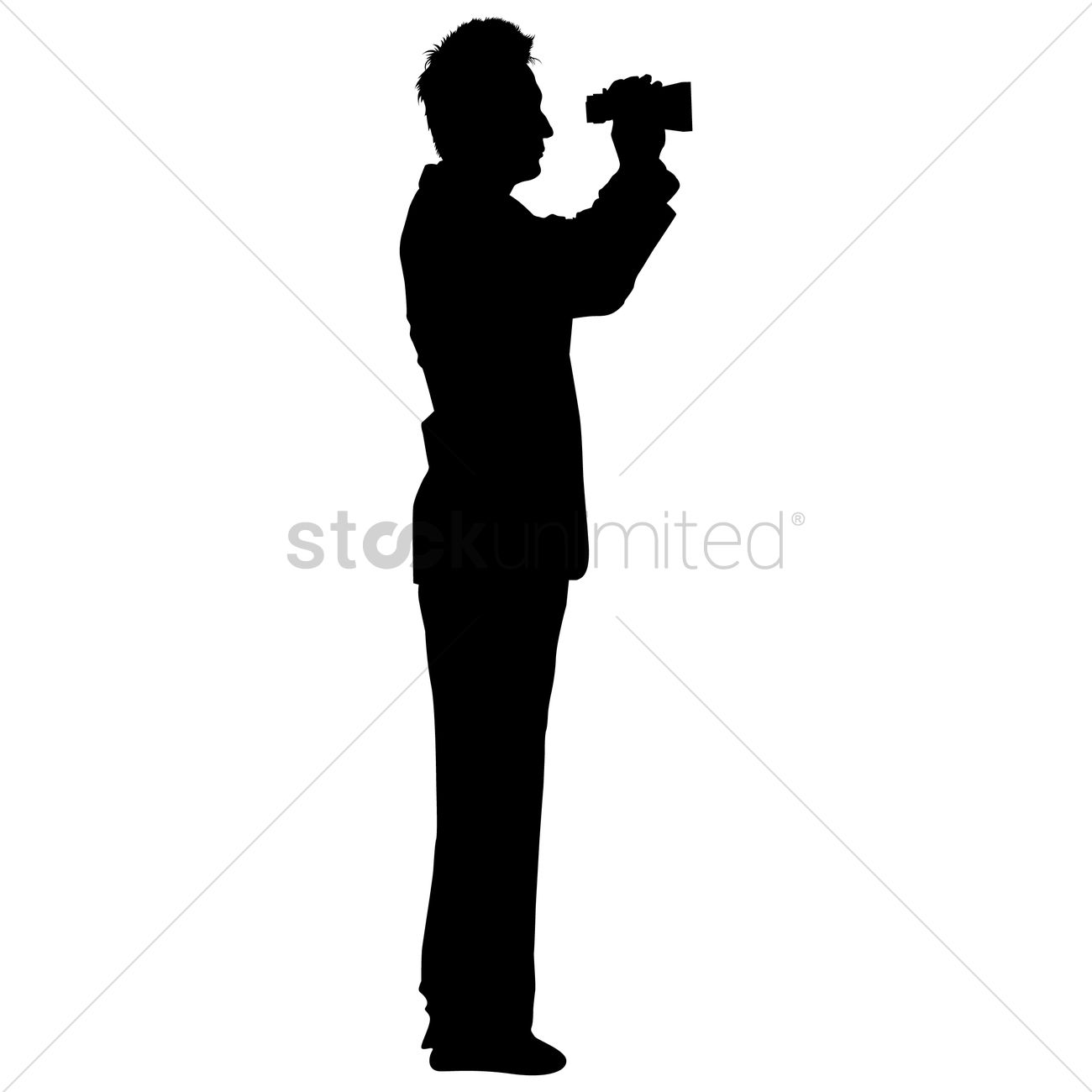 1300x1300 Silhouette Of A Man With Binoculars Vector Image