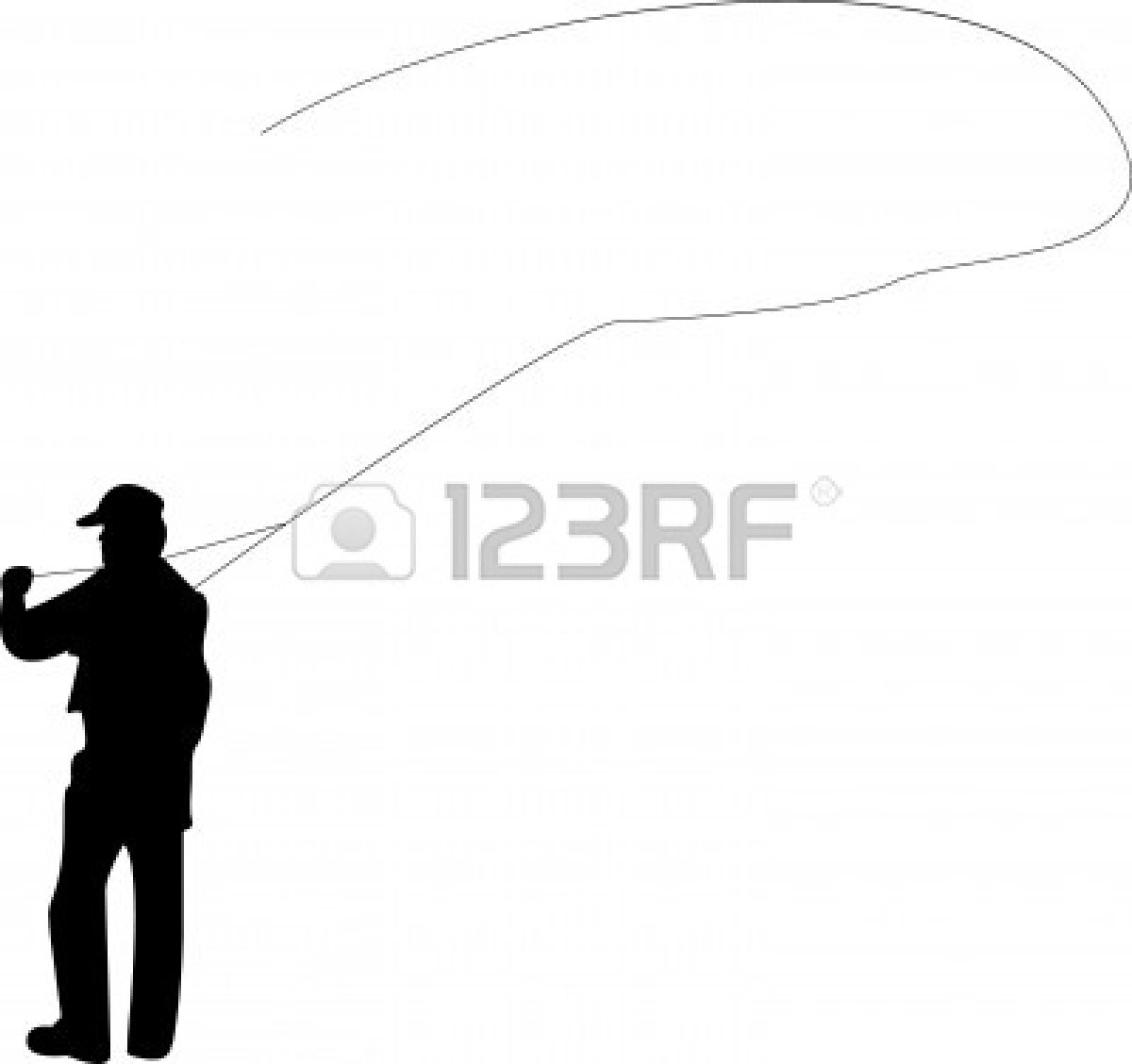 1200x1128 Man Fishing Silhouette Clipart